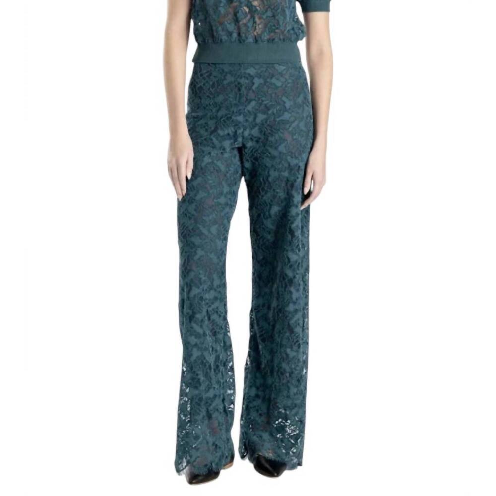 NEW ESPECIA jade foliage long pants in green